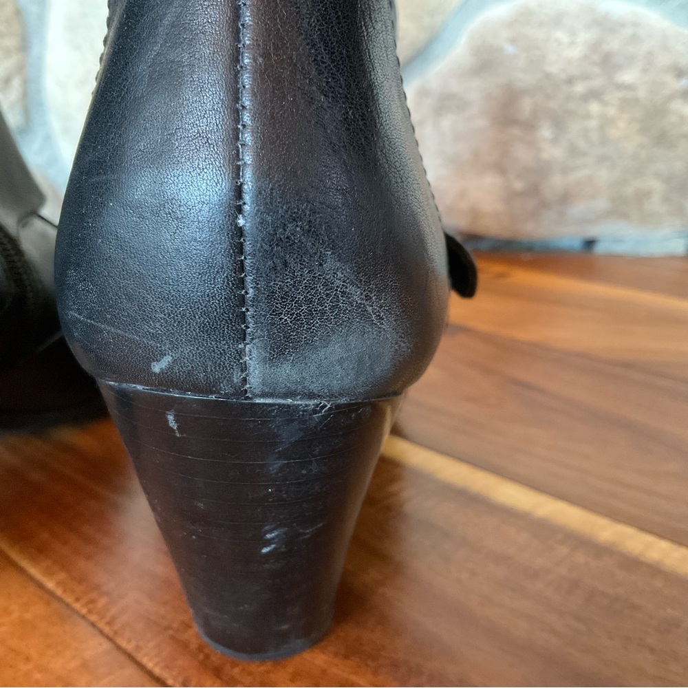Born Mid-calf Black Leather Boots Size 10 - Picture 7 of 14